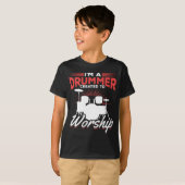 Funny Drummer Quote drumset T-shirt (Voorkant volledig)