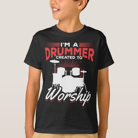 Funny Drummer Quote drumset T-shirt (Voorkant)