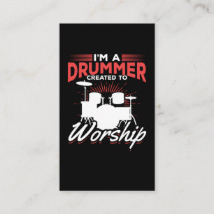 Funny Drummer Quote drumset Visitekaartje
