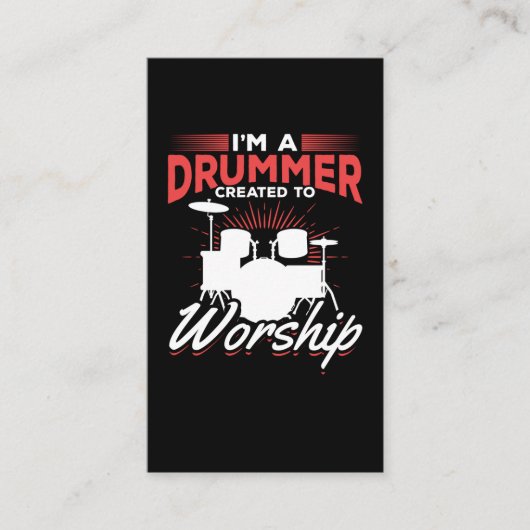 Funny Drummer Quote drumset Visitekaartje (Voorkant)