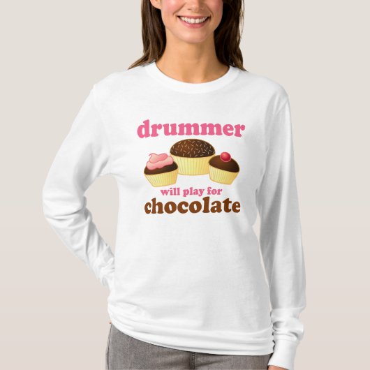Funny Drummer Quote T-shirt (Voorkant)