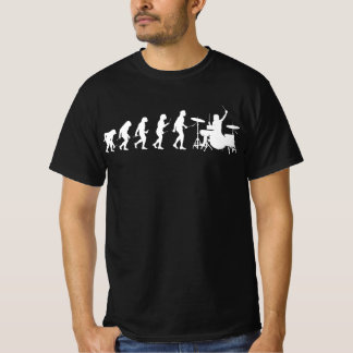 Funny Drummer Retro evolutie van Man T-shirt