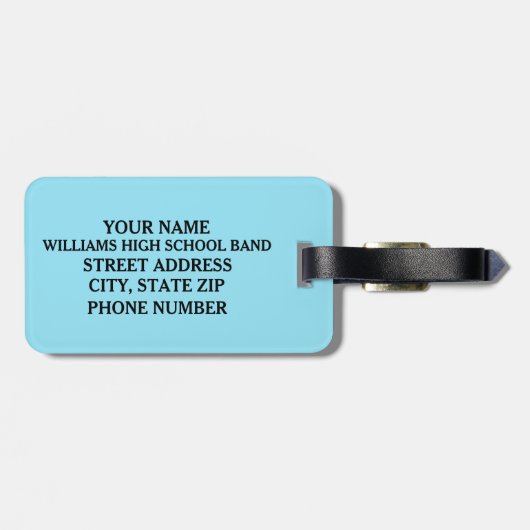 Funny Drums Custom Band Bagagelabel (Achterkant horizontaal)