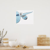 Funny Duck Aviation Cartoon Poster (Keuken)