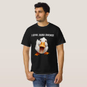 FUNNY DUCK BLACK T-SHIRT (Voorkant volledig)