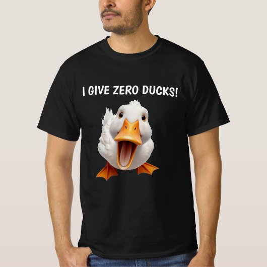 FUNNY DUCK BLACK T-SHIRT (Voorkant)