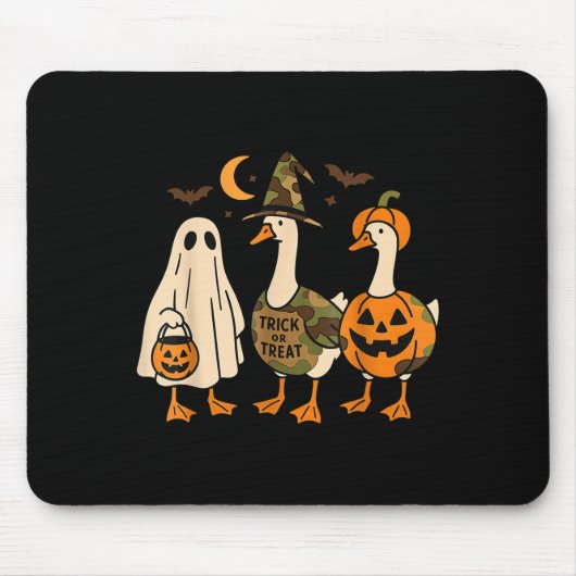 Funny Duck Duck Boo Halloween Costume Duck Muismat (Voorkant)