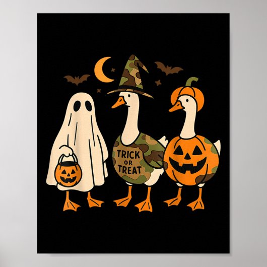 Funny Duck Duck Boo Halloween Costume Duck  Poster (Voorkant)