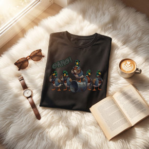 Funny Duck Gang Cartoon Ontwerp T-shirt