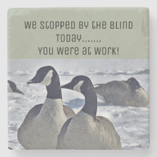 Funny Duck Goose Hunting Stone Onderzetter