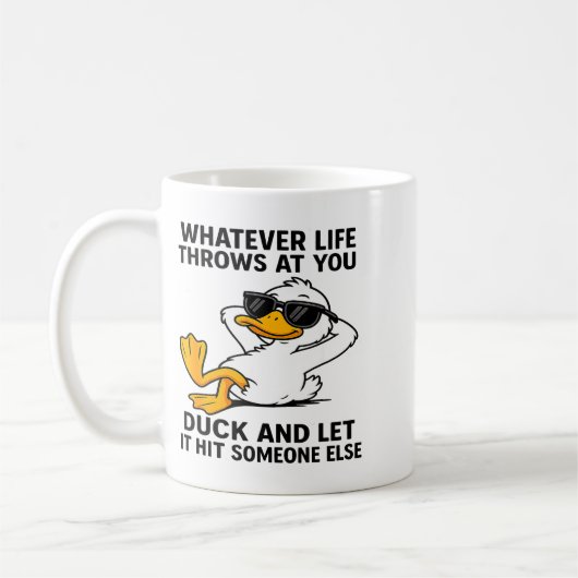 Funny Duck Graphic Men Women Funny Quote Koffiemok (Links)
