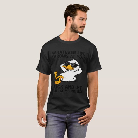 Funny Duck Graphic Men Women Funny Quote T-shirt (Voorkant volledig)