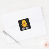 Funny Duck Graphic Vierkante Sticker (Envelop)