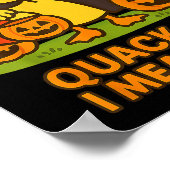 Funny Duck Halloween Costume – Quack I Mean Boo Qu Poster (Hoek)