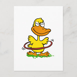 Funny duck hoepel   Achtergrondkleur kiezen Briefkaart