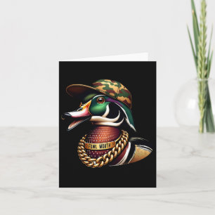 Funny Duck Hunter Shirt Vogel Mond Eend Jacht Go Kaart