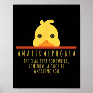 Funny Duck Hunting Anatidaephobia Boerderij Animal Poster