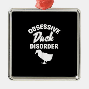 Funny Duck Hunting Odd Obsessief Duck Disorder Metalen Ornament