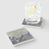 Funny Duck Hunting Stone Onderzetter (Zijkant)