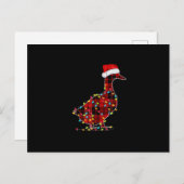 Funny Duck Kerstlight Red Pset Matching Aankondigingskaart (Voorkant / Achterkant)