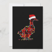 Funny Duck Kerstlight Red Pset Matching Feestdagenkaart (Voorkant)