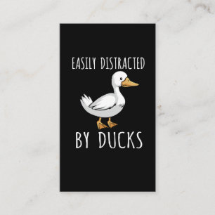 Funny Duck Lover Bird die Fan observeert Visitekaartje