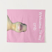 Funny Duck Meme: Welkom bij My Wieg Duck Wandkleed (Voorkant (horizontaal))