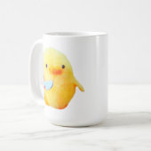 Funny Duck Meme with Knife for Meme Lovers Mug Koffiemok (Voorkant links)