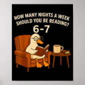 Funny Duck Reading Book 67 Six Seven Meme  Poster (Voorkant)