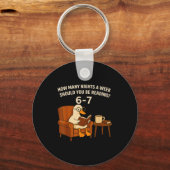 Funny Duck Reading Book 67 Six Seven Meme  Sleutelhanger (Voorkant)