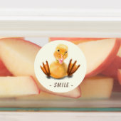 Funny Duck Stickers Smlie - Aangepaste tekst (Aangebracht)