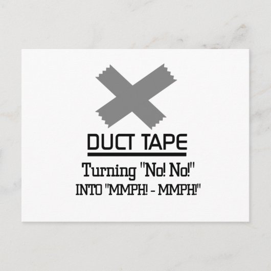Funny Duct Tape Design Briefkaart (Voorkant)