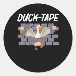Funny Duct Tape Humor Duck Animal Sarcastic Ronde Sticker