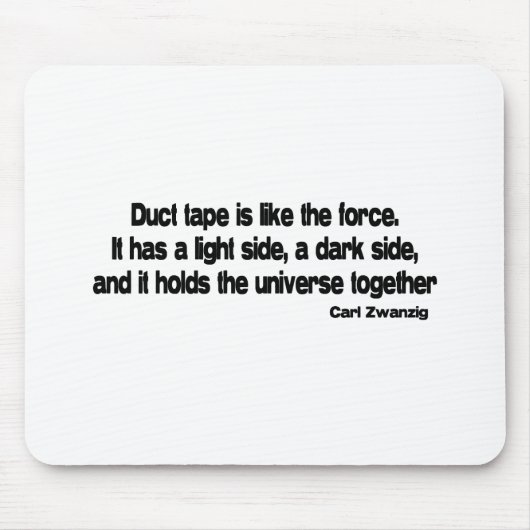 Funny Duct Tape quote Muismat (Voorkant)