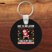 Funny Due To Inflation This Is My Ugly Sweater For Sleutelhanger (Voorkant)