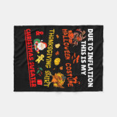 Funny Due To Inflation This Is Xmas New Year's Eve Fleece Deken (Voorkant (Horizontaal))