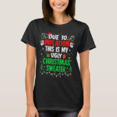 Funny Due To Inflation Ugly Christmas Sweaters For (Voorkant)