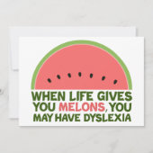 Funny Dyslexia Kaart (Voorkant)