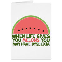 Funny Dyslexia Quote Dyslexic Humor Card