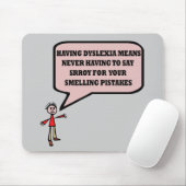 Funny dyslexic slogan muismat (Met muis)