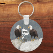 Funny Eagles en Seagull Basic Button Sleutelhanger (Voorkant)