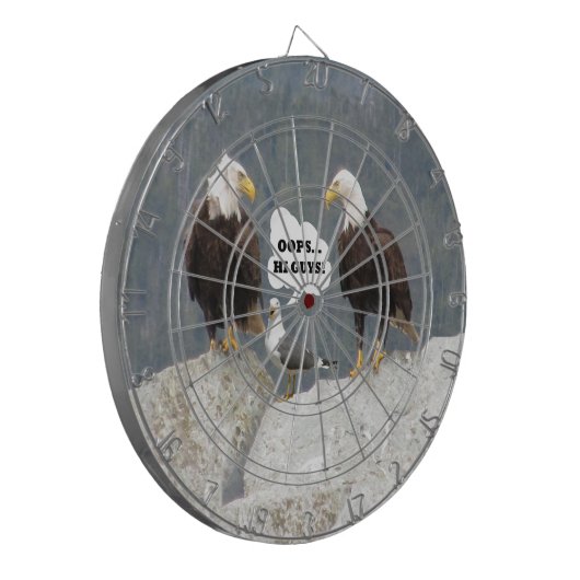 Funny Eagles en Seagull Dartbord (Voorkant Links)