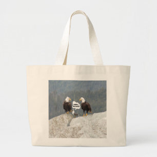 Funny Eagles en Seagull Grote Tote Bag