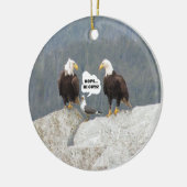 Funny Eagles en Seagull Keramisch Ornament (Links)
