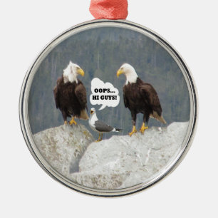 Funny Eagles en Seagull Metalen Ornament