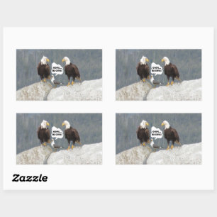 Funny Eagles en Seagull Rechthoekige Sticker