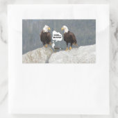 Funny Eagles en Seagull Rechthoekige Sticker (Tas)