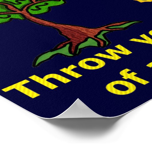 Funny Earth Day Save the Trees Lightning Humor Poster (Hoek)