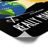 Funny Earth Rotation Earth Day Science Teacher Kin Poster (Hoek)