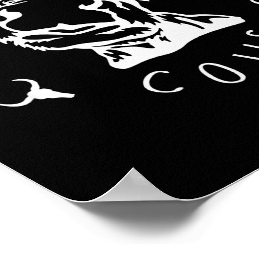 Funny Easily Distracted By Cows Design Poster (Hoek)